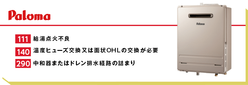 パロマの給湯器